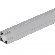 Προφίλ Αλουμινίου Ασημί Γωνιακό 2m για ταινία LED Με Κάλυμμα 30-157029